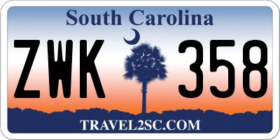 SC license plate ZWK358