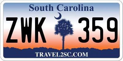 SC license plate ZWK359