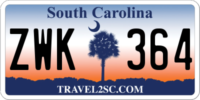 SC license plate ZWK364