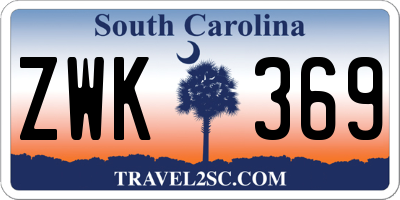SC license plate ZWK369