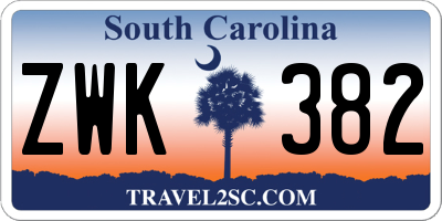 SC license plate ZWK382