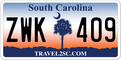 SC license plate ZWK409