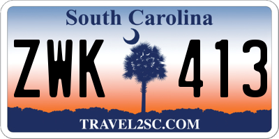SC license plate ZWK413