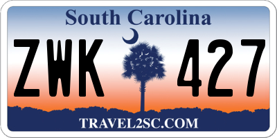 SC license plate ZWK427