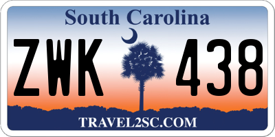 SC license plate ZWK438