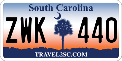SC license plate ZWK440