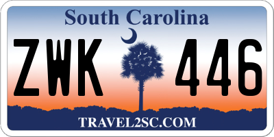 SC license plate ZWK446