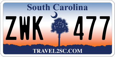 SC license plate ZWK477