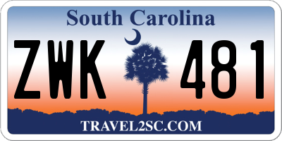 SC license plate ZWK481