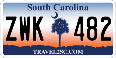SC license plate ZWK482