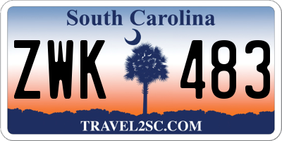 SC license plate ZWK483