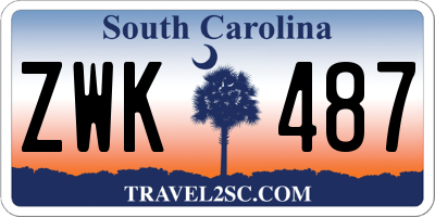 SC license plate ZWK487