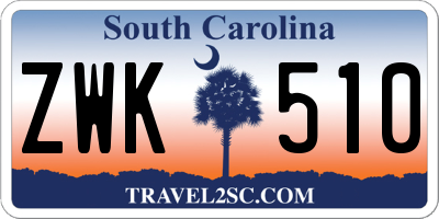 SC license plate ZWK510