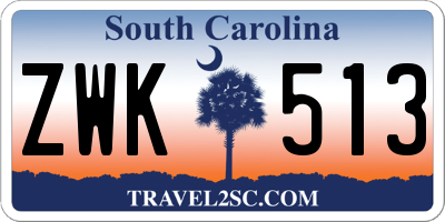 SC license plate ZWK513