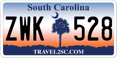 SC license plate ZWK528