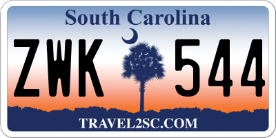 SC license plate ZWK544