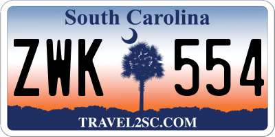 SC license plate ZWK554