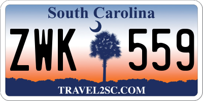 SC license plate ZWK559