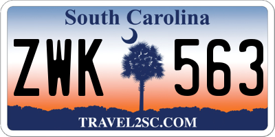 SC license plate ZWK563