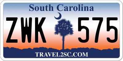 SC license plate ZWK575