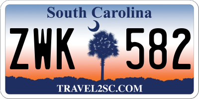 SC license plate ZWK582
