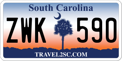 SC license plate ZWK590