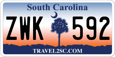 SC license plate ZWK592