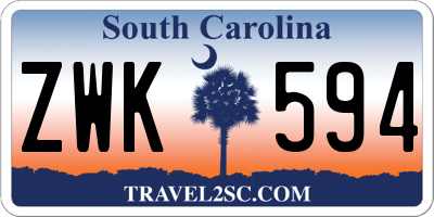 SC license plate ZWK594