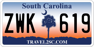 SC license plate ZWK619