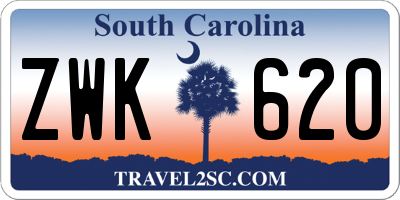 SC license plate ZWK620
