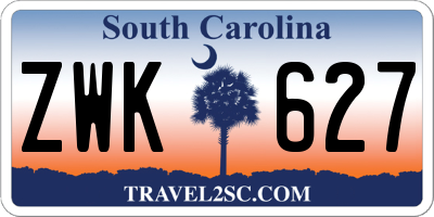 SC license plate ZWK627