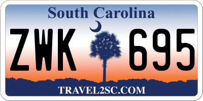 SC license plate ZWK695