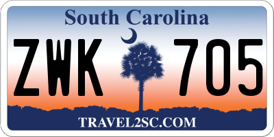 SC license plate ZWK705