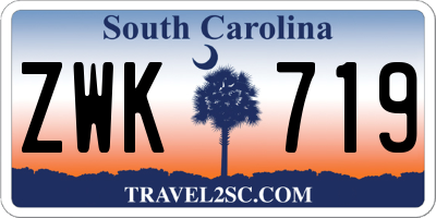SC license plate ZWK719