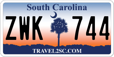 SC license plate ZWK744