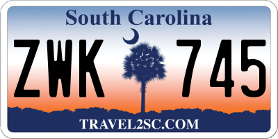 SC license plate ZWK745