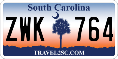 SC license plate ZWK764