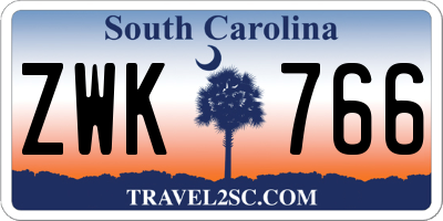 SC license plate ZWK766