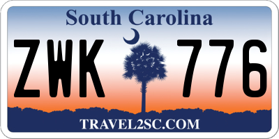 SC license plate ZWK776