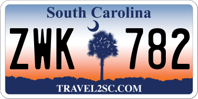 SC license plate ZWK782