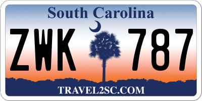 SC license plate ZWK787
