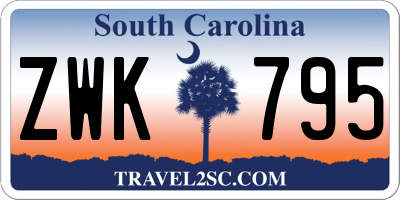 SC license plate ZWK795