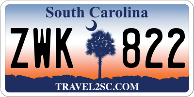 SC license plate ZWK822