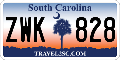 SC license plate ZWK828