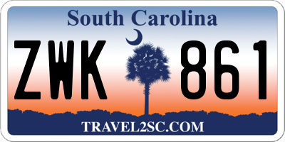 SC license plate ZWK861