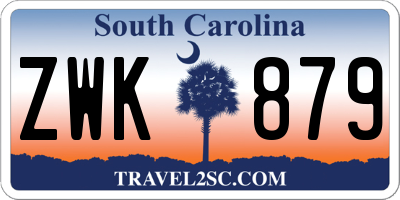 SC license plate ZWK879