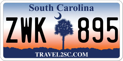 SC license plate ZWK895