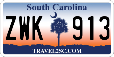 SC license plate ZWK913