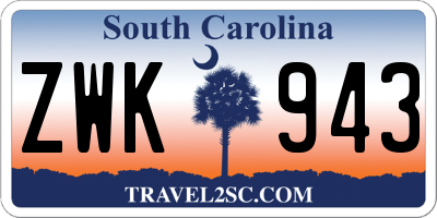 SC license plate ZWK943