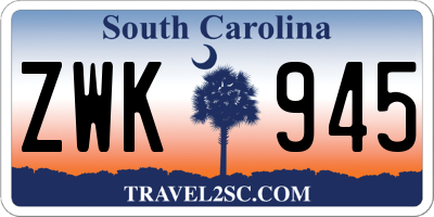 SC license plate ZWK945